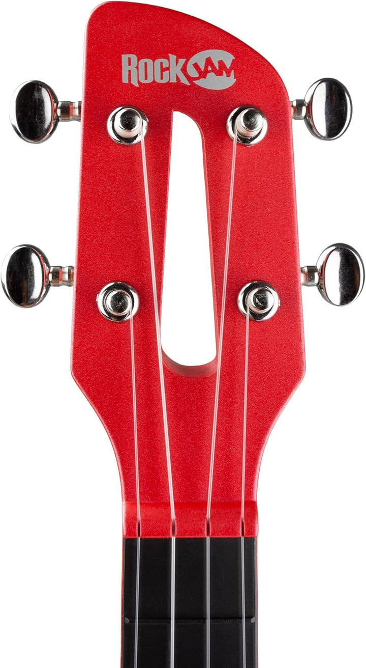 RockJam Carbon Fibre Ukulele with Case rot, rot