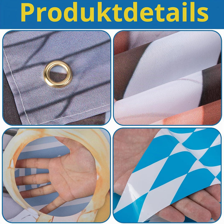 Oktoberfest Deko Set - Foto Requisit Banner, Bayerische Dekoration, Hintergrund Tür Banner für Bierf