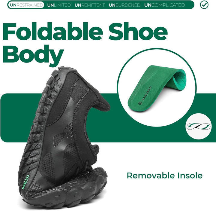 SAGUARO Herren Barfussschuhe Leicht Damen Traillaufschuhe rutschfeste Minimalistische Unisex Atmungs