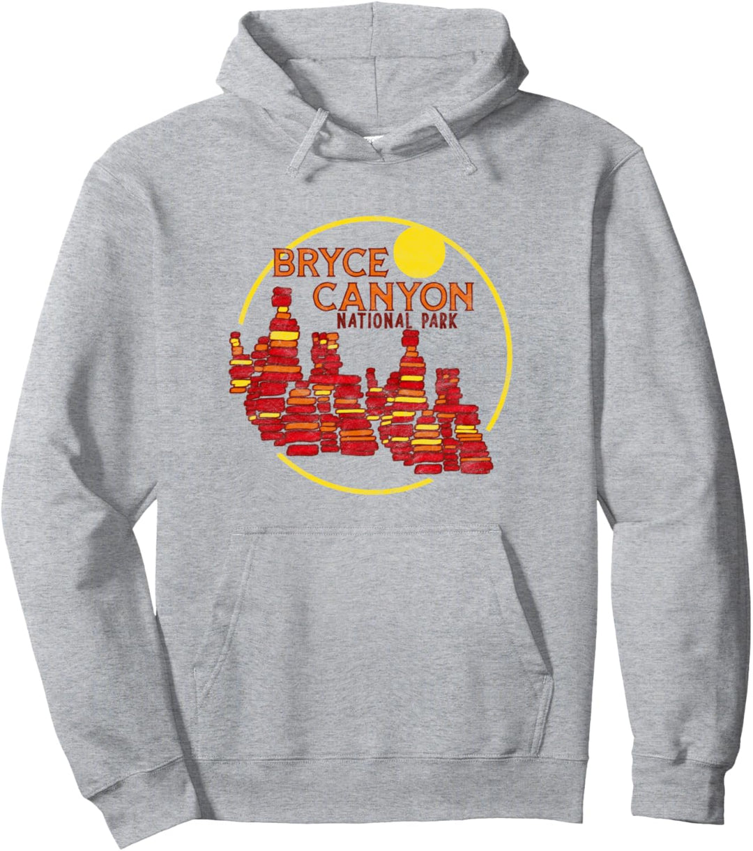 Bryce Canyon National Park - Vintage Hoodoos Graphic Pullover Hoodie