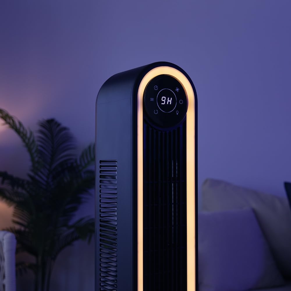 Cecotec - Turmventilatoren EnergySilence 9090 Skyline Smart Light von 106 cm, 65W, LED -Licht, takti