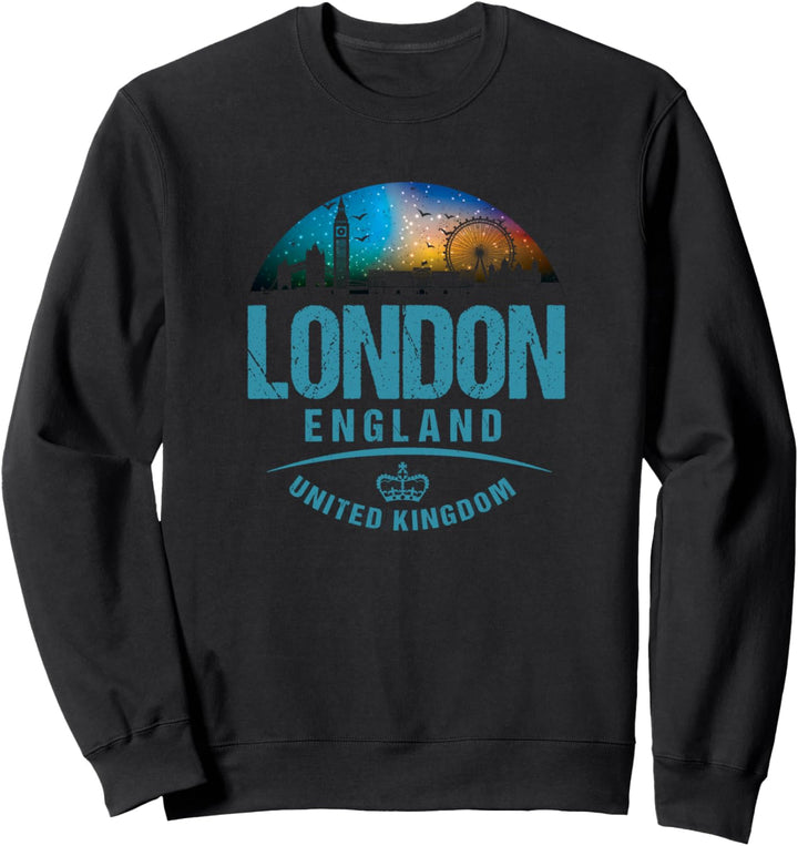 London England United Kingdom UK Cityscape Skyline Souvenir Sweatshirt