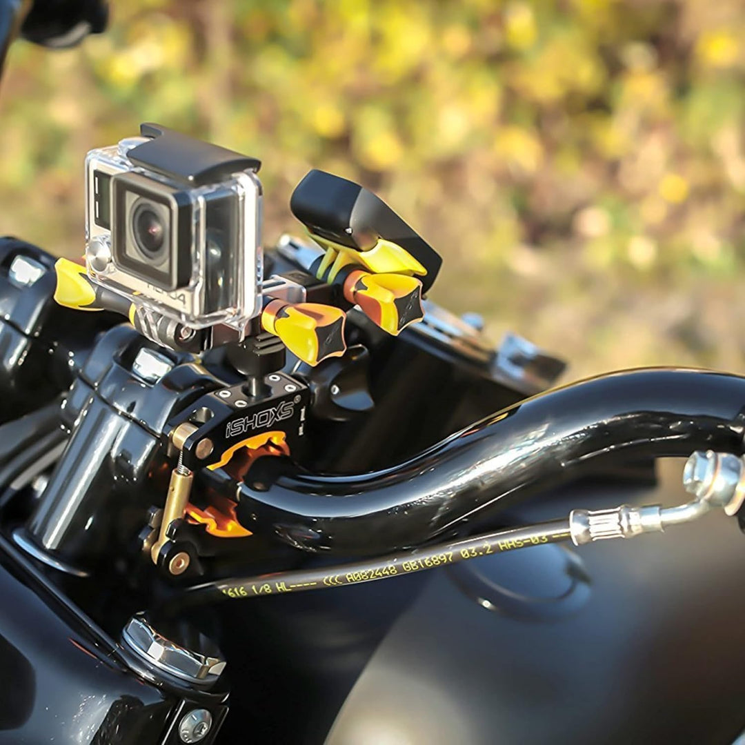 iSHOXS ProMount | Action Cam Fahrrad-Lenkerhalterung | Professioneler Aluminium Halter passend für G