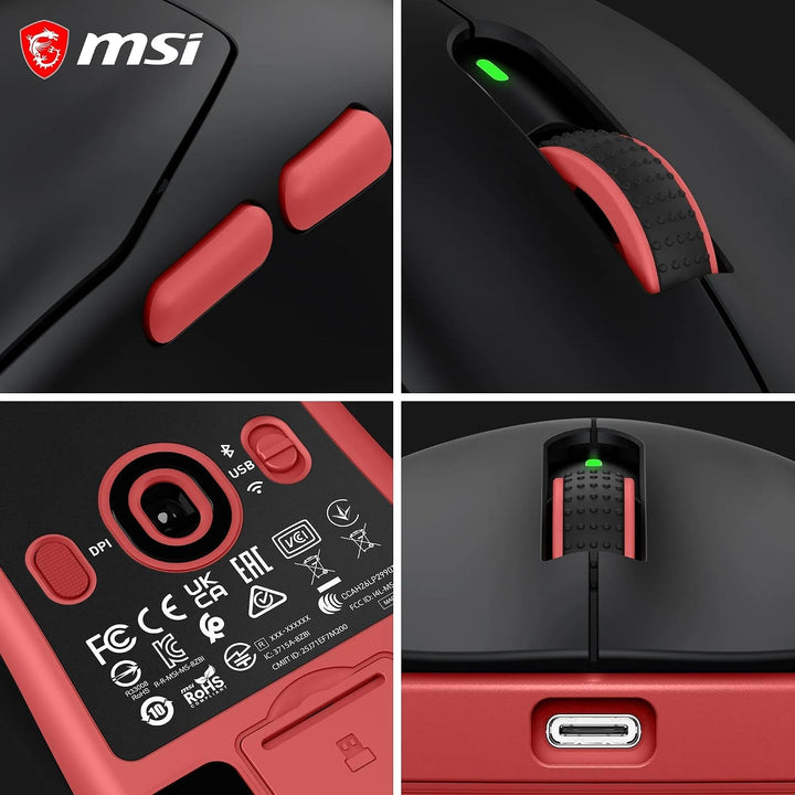 MSI Forge 340 Wireless Black Kabellose Gaming Maus, BLACK