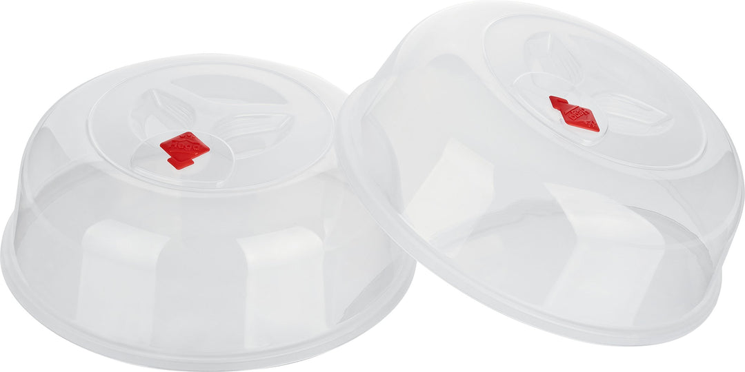 Kigima Mikrowellendeckel 2er Set mit Entlüftungslöchern transparent Haube DM 29cm (2 Stk) Transparen
