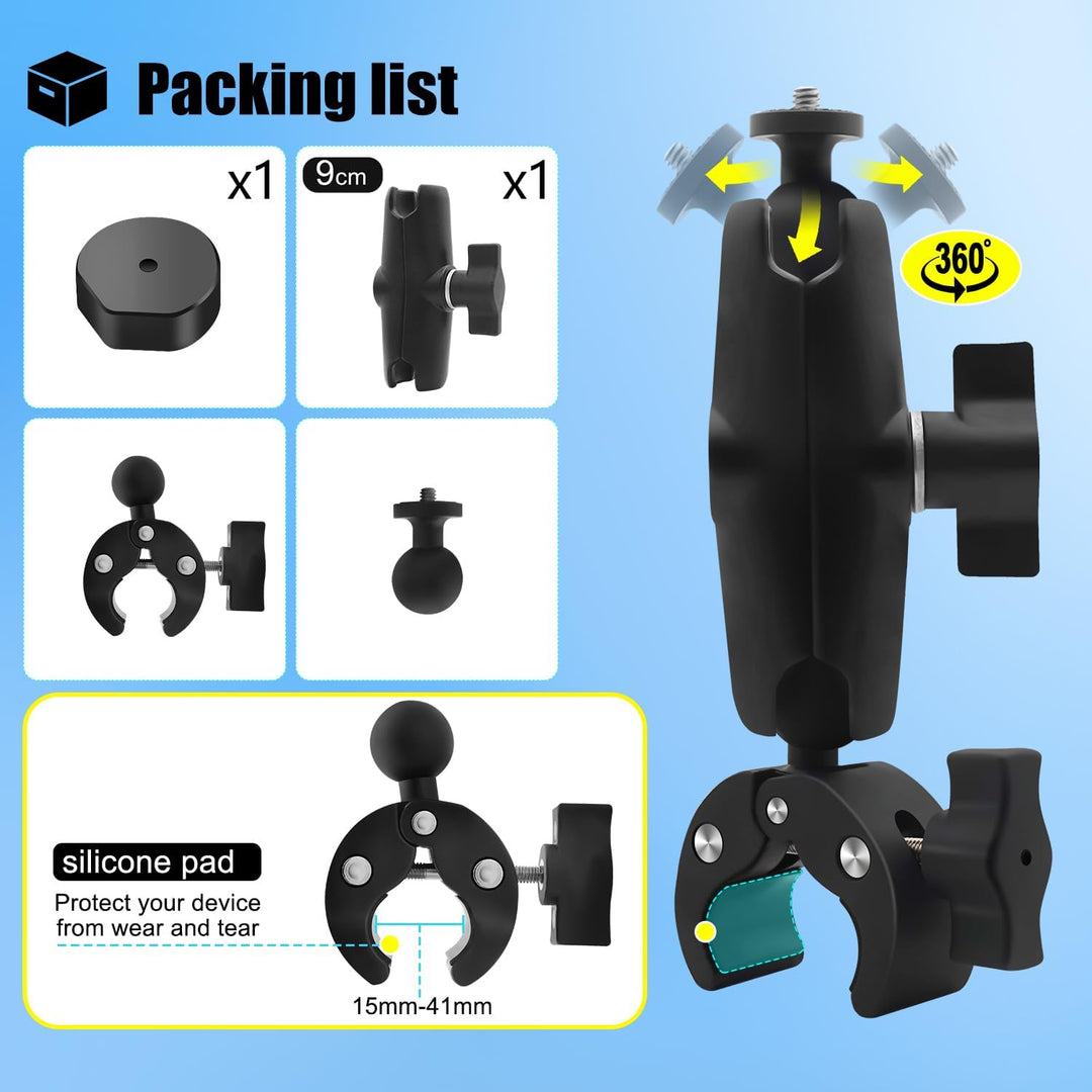 Für 2025 Starlink Mini Pole Mount Kit, Metall-Mini-Adapter Verstellbare Klemmenhalterung, kompatibel