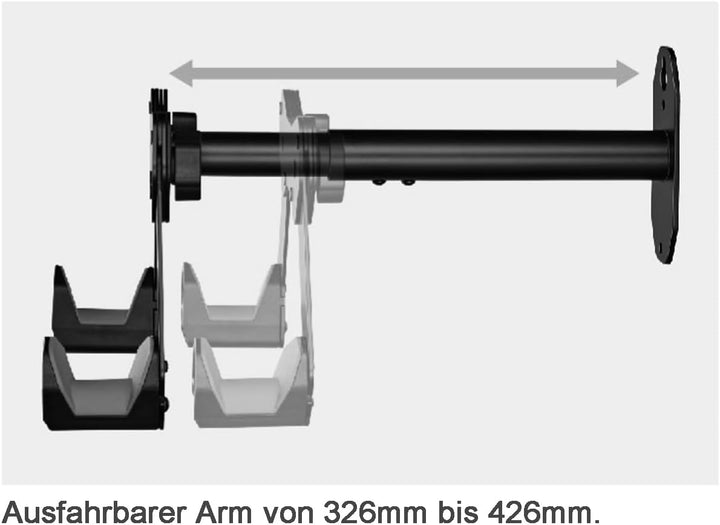 HALTERUNGSPROFI Fahrrad Wandhalterung I Fahrradhalter - Winkel und Wandabstand einstellbar bis 25 kg