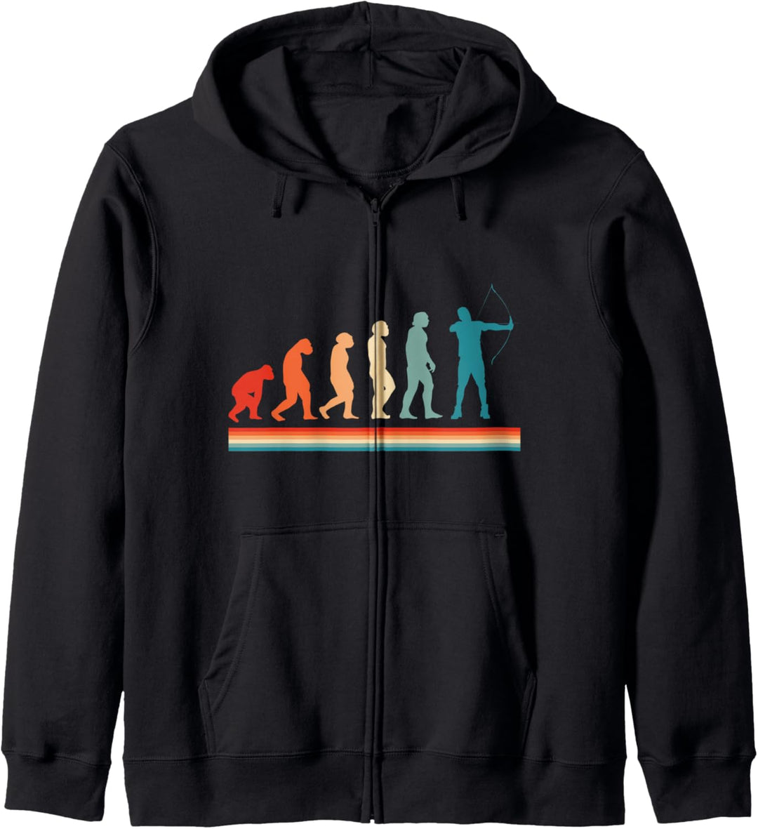 Bogenschützen Evolution Bogenschiessen Retro Vintage Bogen Kapuzenjacke