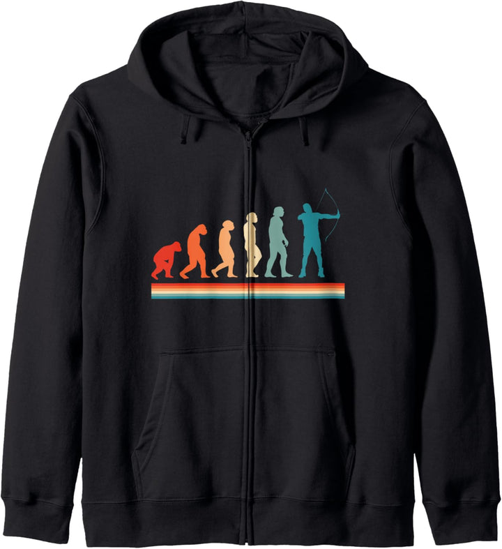 Bogenschützen Evolution Bogenschiessen Retro Vintage Bogen Kapuzenjacke