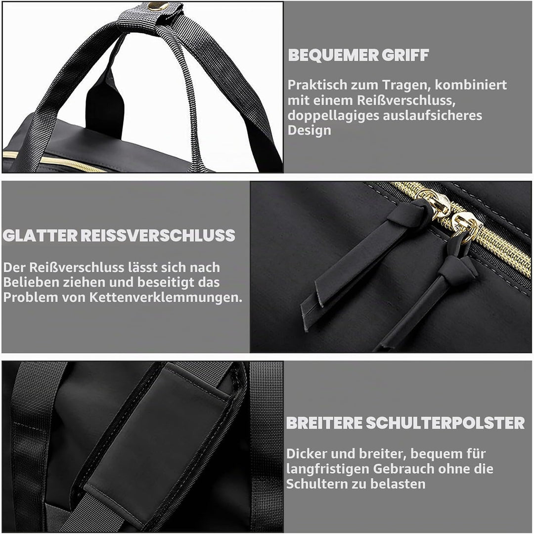 Multifunktionale Wickeltasche Gross, Mommy Bag Schultertasche mit Schnulleretui, Wasserdichte Baby W