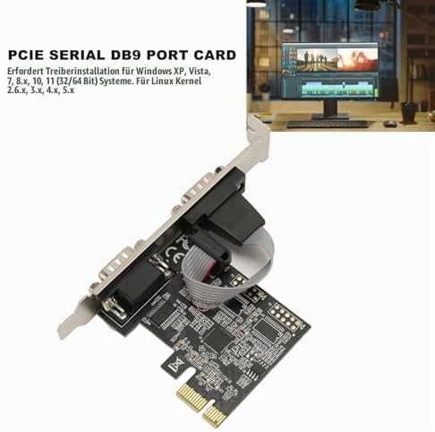 2 Port PCI Express RS232 DB9 Serielle Portkarte für Windows XP, Vista, 7, 8.x, 10, 11 32/64bit für L