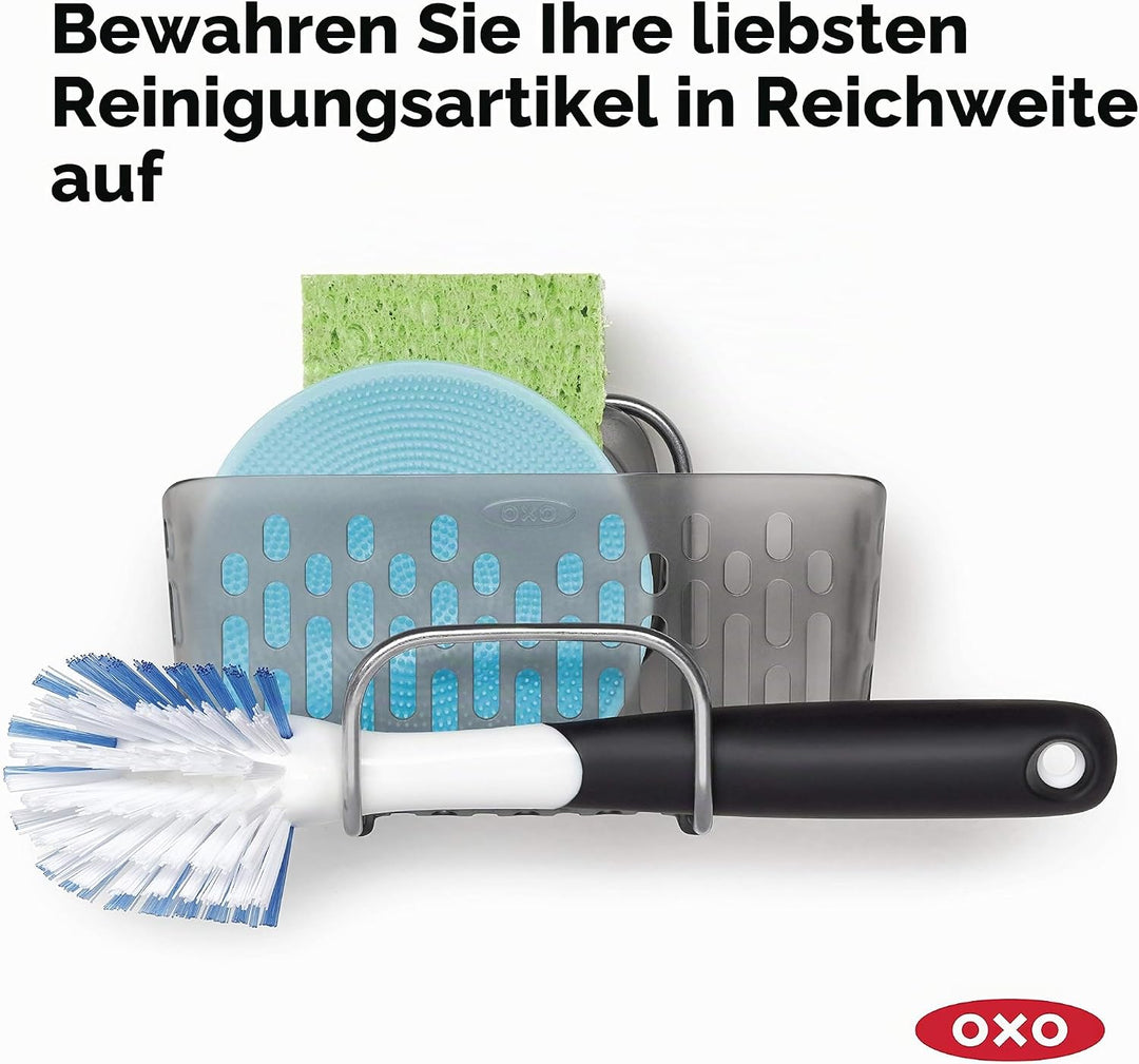 OXO Good Grips Utensilienhalter für das Spülbecken – Küchenorganizer mit StrongHold-Saugnapfhalterun