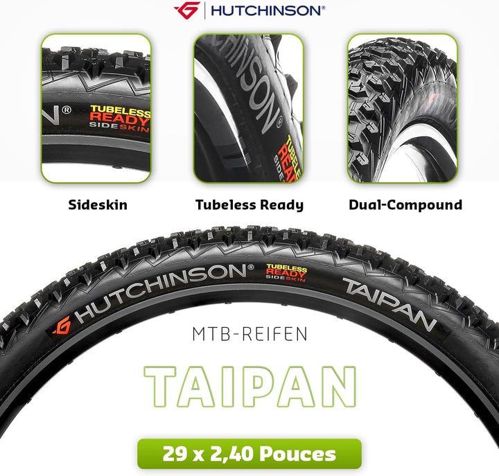 Hutchinson Hutchinson Taipan MTB Reifen, Schwarz, 29x2.40