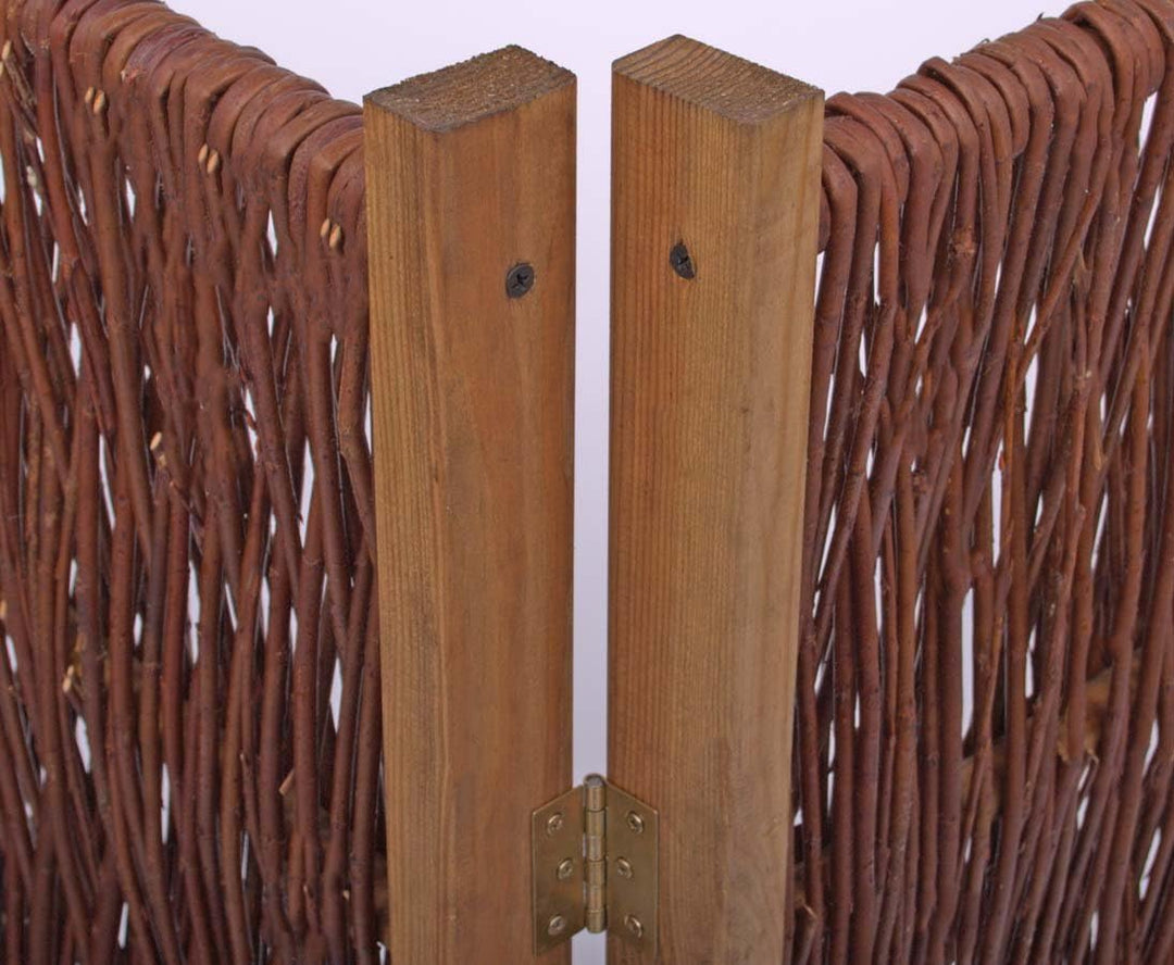 Spanische Wand Raumteiler 4teilig 150 x 240cm aus Weide - Hochwertiger Sicht- und Windschutz aus Wei