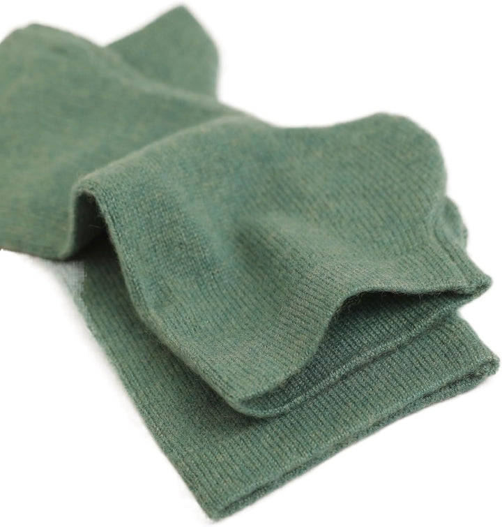 Kaschmir-Wolle Damen Pulswärmer fingerlose Handschuhe Hand-Stulpen 19 cm X 10 cm dunkelblau meliert