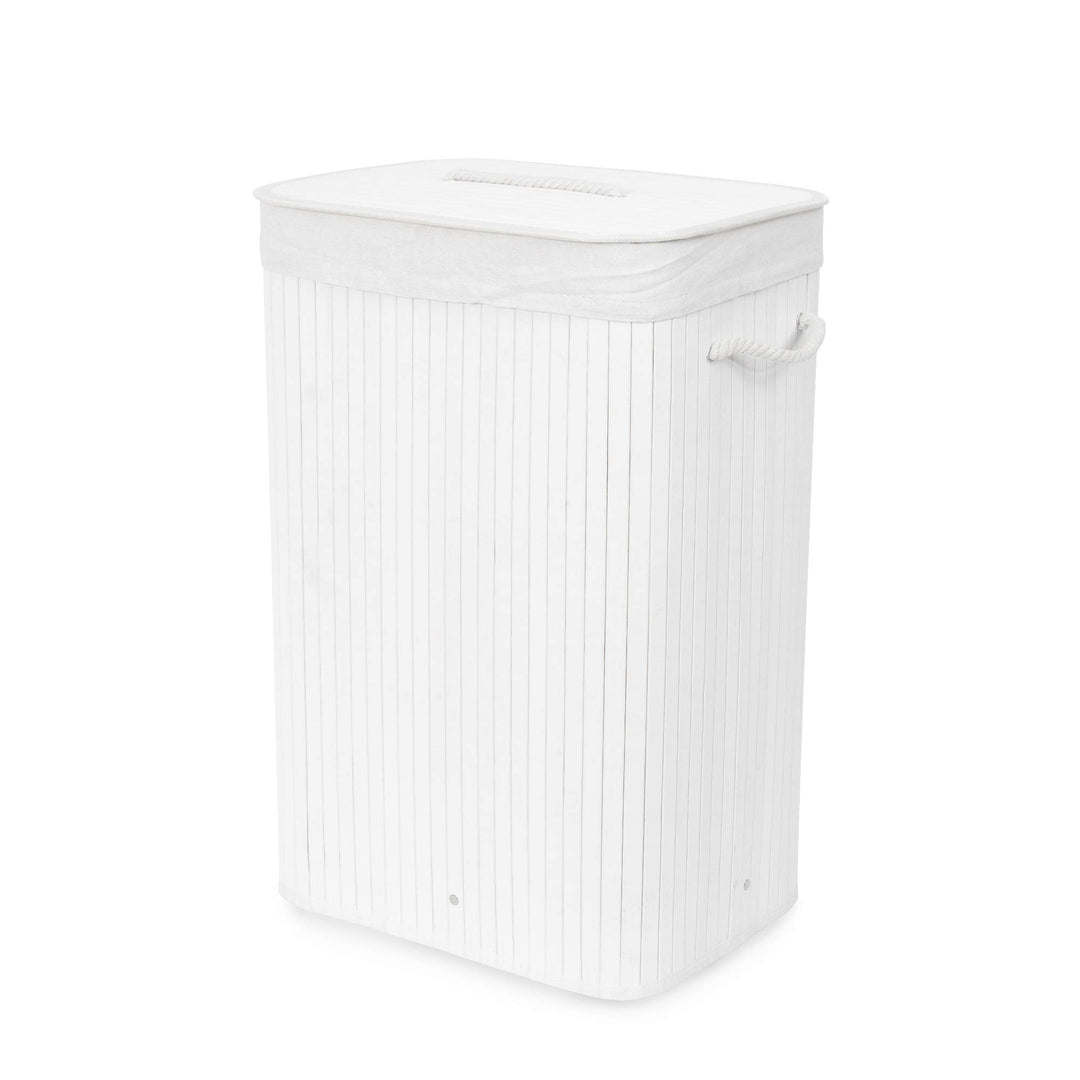 Compactor Wäschekorb Weiss 40 x 30 x H.60 cm Weiss Klassisch, Weiss Klassisch