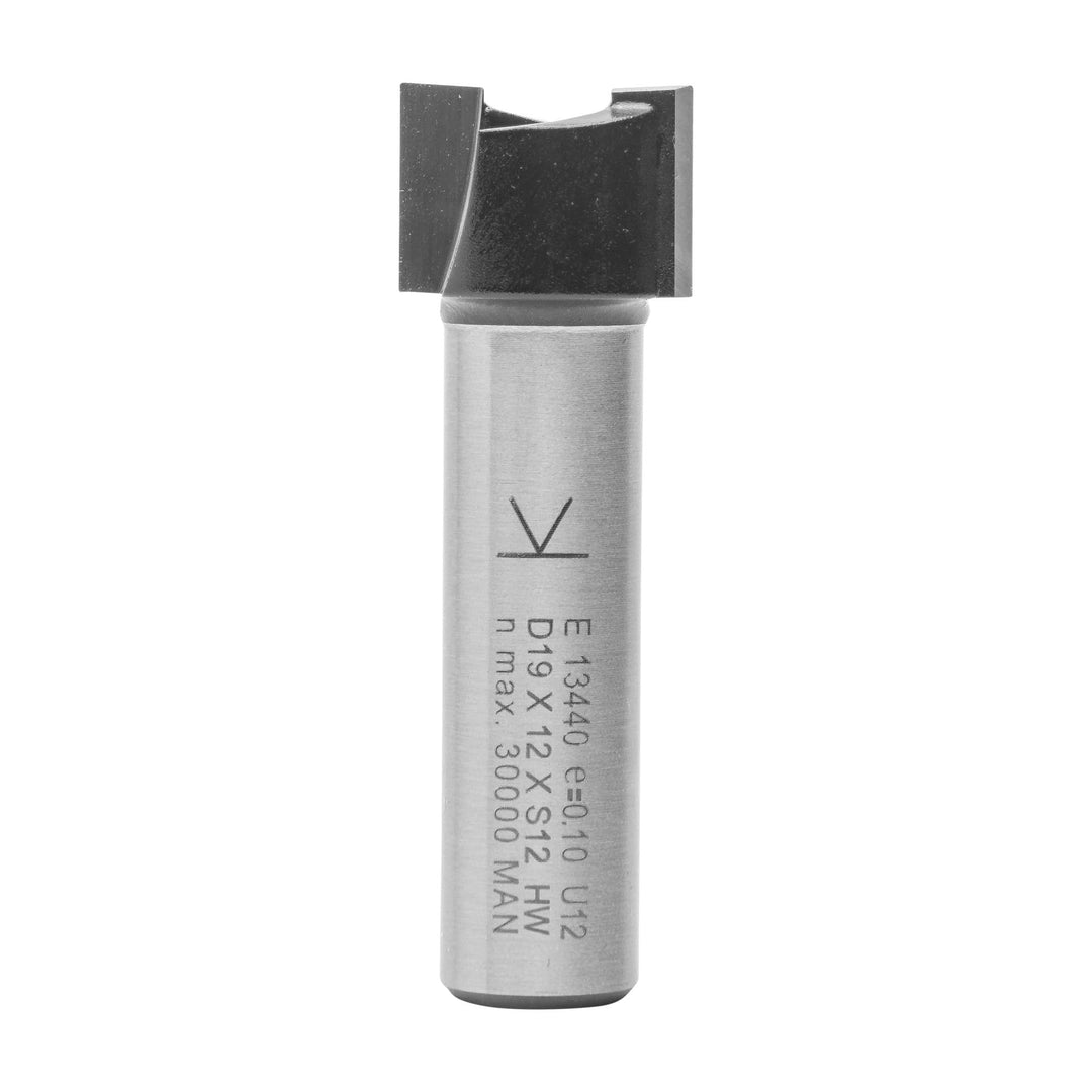 ENT 13440 Planfräser HW, Schaft (S) 12 mm, Durchmesser (D) 19 mm, NL 12 mm, SL 40 mm, GL 52 mm SL=19