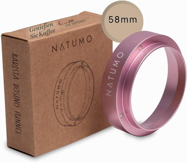 NATUMO – Siebträger Dosierring 58mm, Barista Zubehör, magnetischer Siebträger Trichter, Coffe Dosing