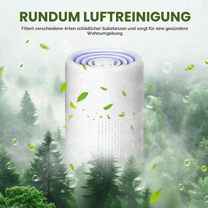 Air Purifier Schlafzimmer,Mini Luftreiniger für Zuhause und Büro,H13 HEPA Filter für Allergien,Staub