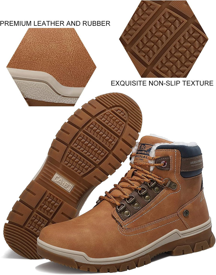 ARRIGO BELLO Winterstiefel Herren Winterschuhe Gefüttert Rutschfeste Warm Stiefel Gemütlich Trekking