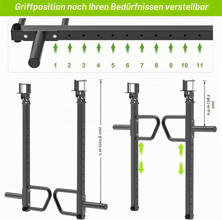 SELEWARE Multi Grip Dip-Stangenaufsatz für 2 x 2 oder 3 x 3 Zoll mit 1 oder 5/8 Zoll Loch Power Rack