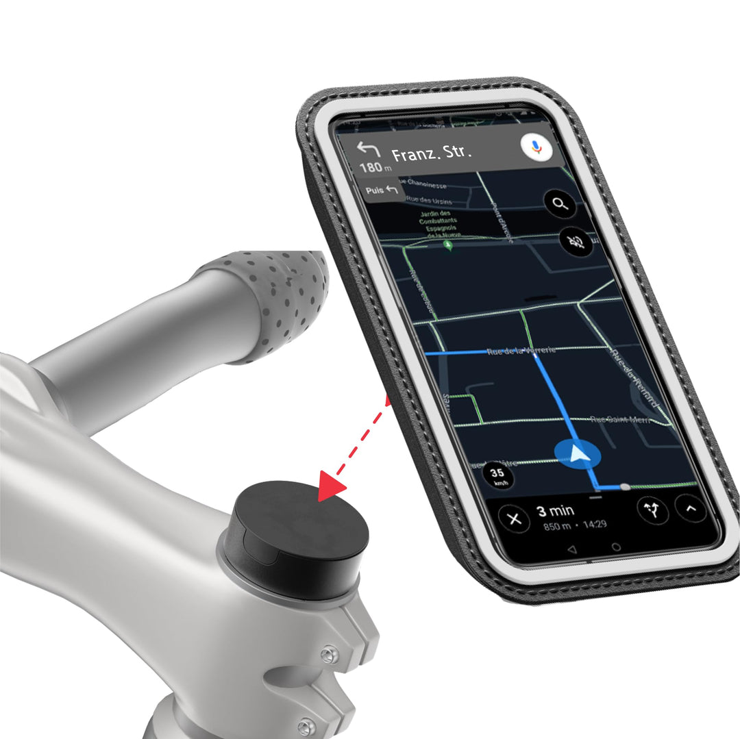 Shapeheart französische Innovation, magnetische Fahrrad-, Mountainbike-... Telefonhalterung für den