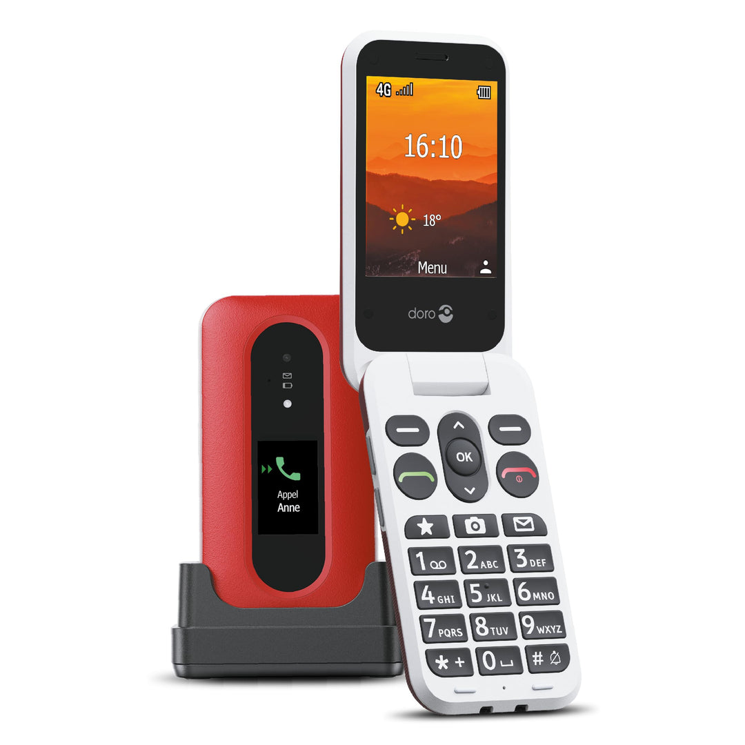 Doro Leva L30 Entsperrtes Handy für Senioren - Externes Display zur Anruferkennung - Kraftvoller HD-