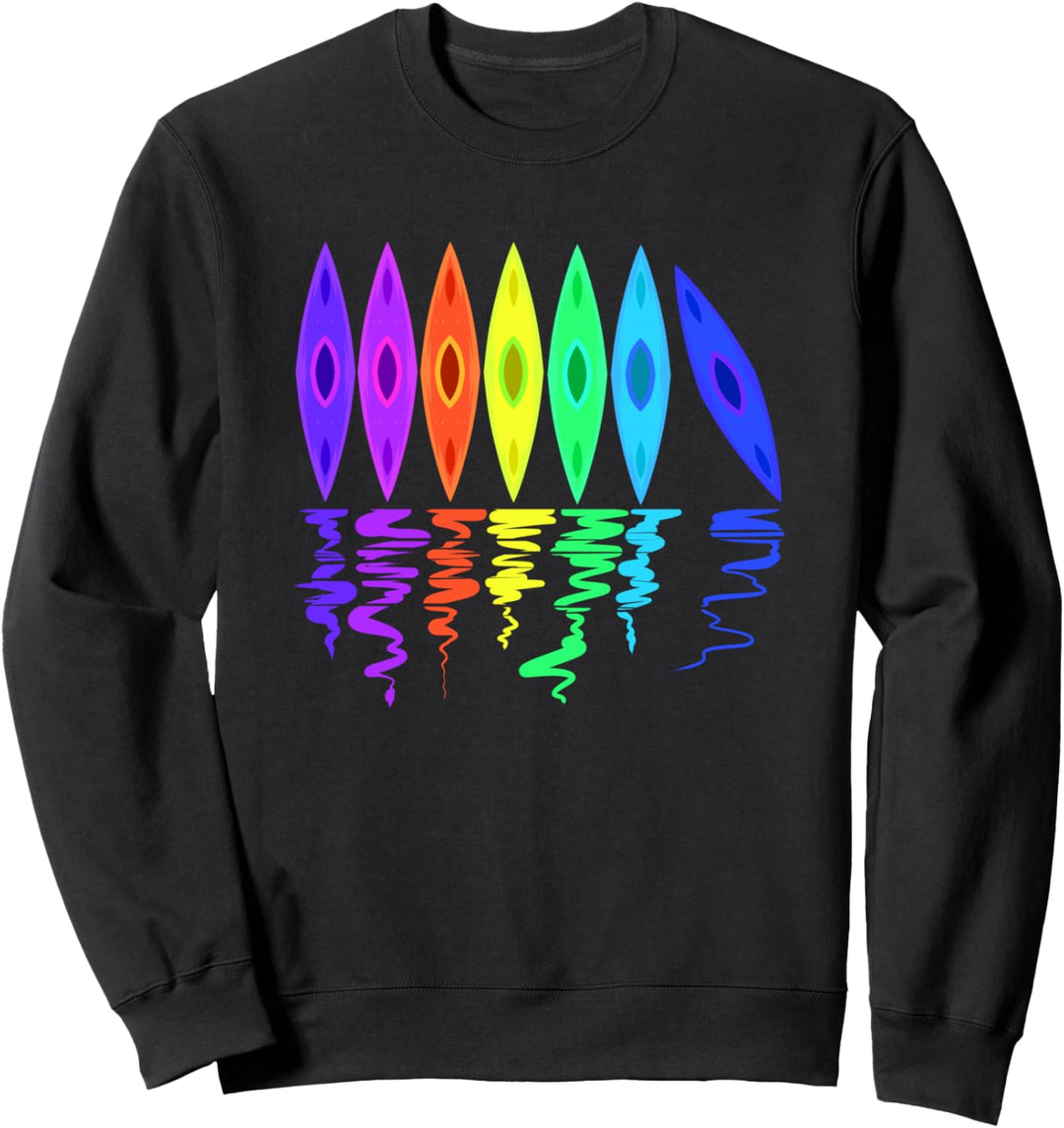 Kajakfahrer Geschenk für Paddel Verein Kayak Bunte Kajaks Sweatshirt