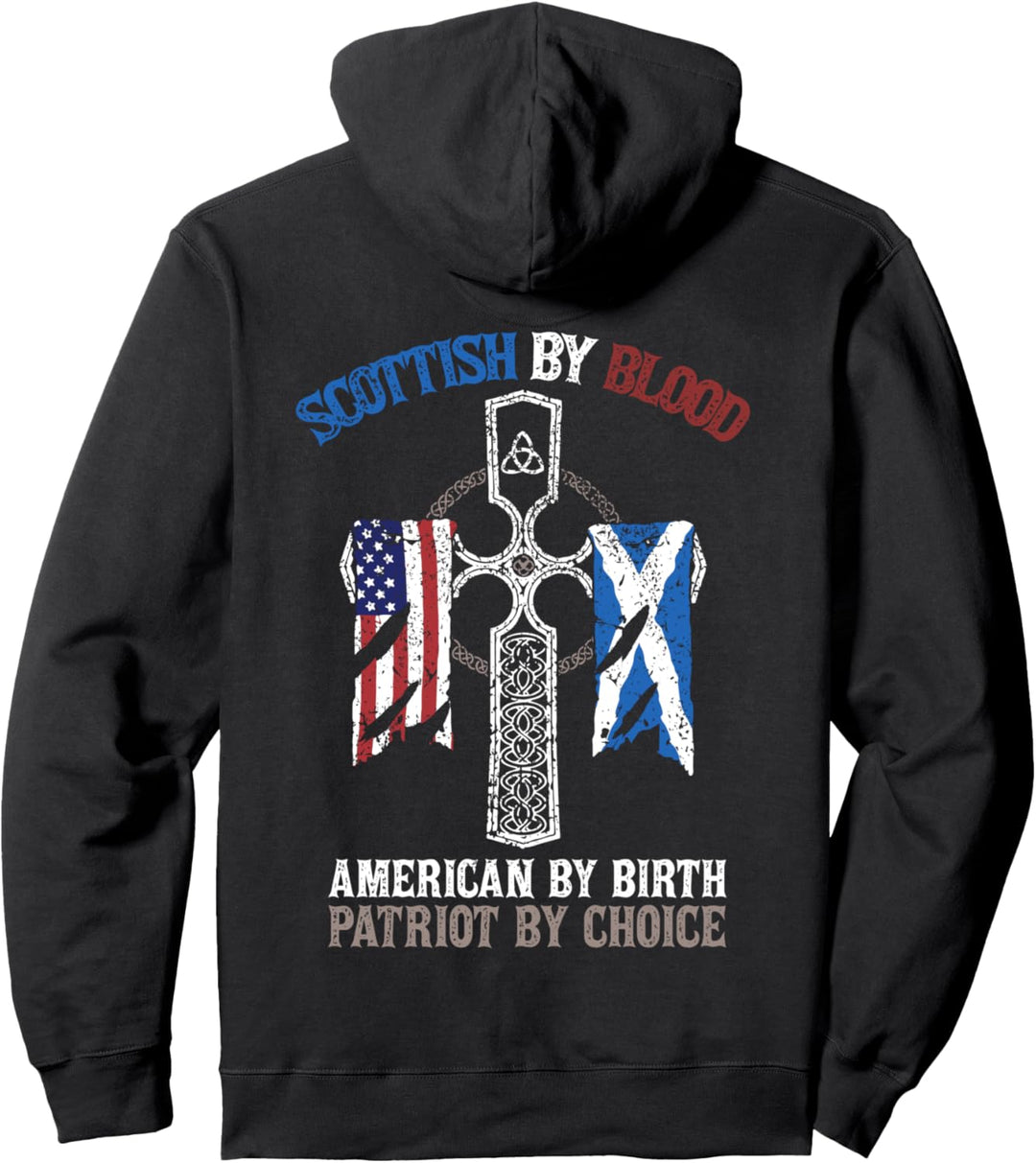 Scottish von Blood American von Birth Patriot nach Wahl Pullover Hoodie