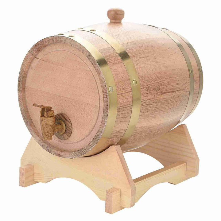 Eichenfass 5L aus Holz - Whiskyfass, Wein- & Rumfass mit Zapfhahn - Handgefertigtes Fass aus Eichenh
