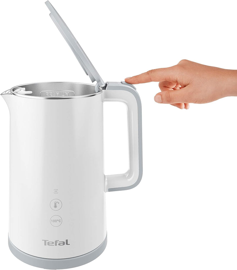 Tefal KO6931 Sense Wasserkocher | 1,5 Liter Kapazität | Digitalanzeige | 5 Temperaturstufen weiss &