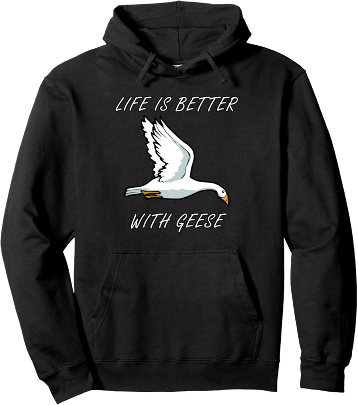 Leben mit Gans Natur Vogel Wildtiere Tier Pullover Hoodie