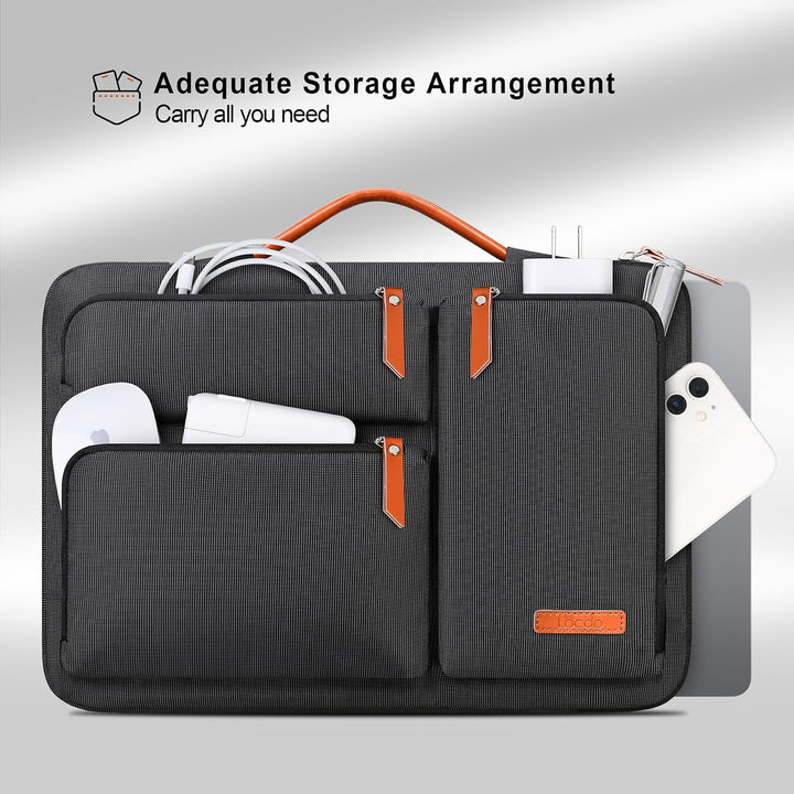 Lacdo 360° Rundumschutz 15-15.6 Zoll Laptop Schultertasche Hülle für 15-15.6 Zoll Acer HP Lenovo Del