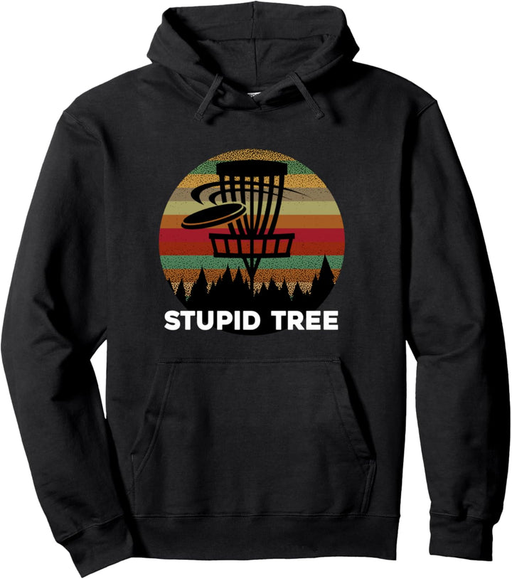 80s Retro Vintage Lustig Stupid Tree Disc Golf Geschenk Pullover Hoodie