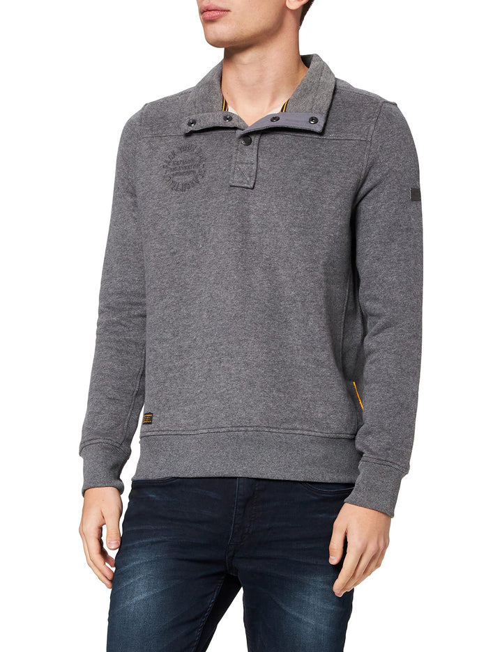 camel active Herren 4093446f14 Pullover S Stone Grey, S Stone Grey