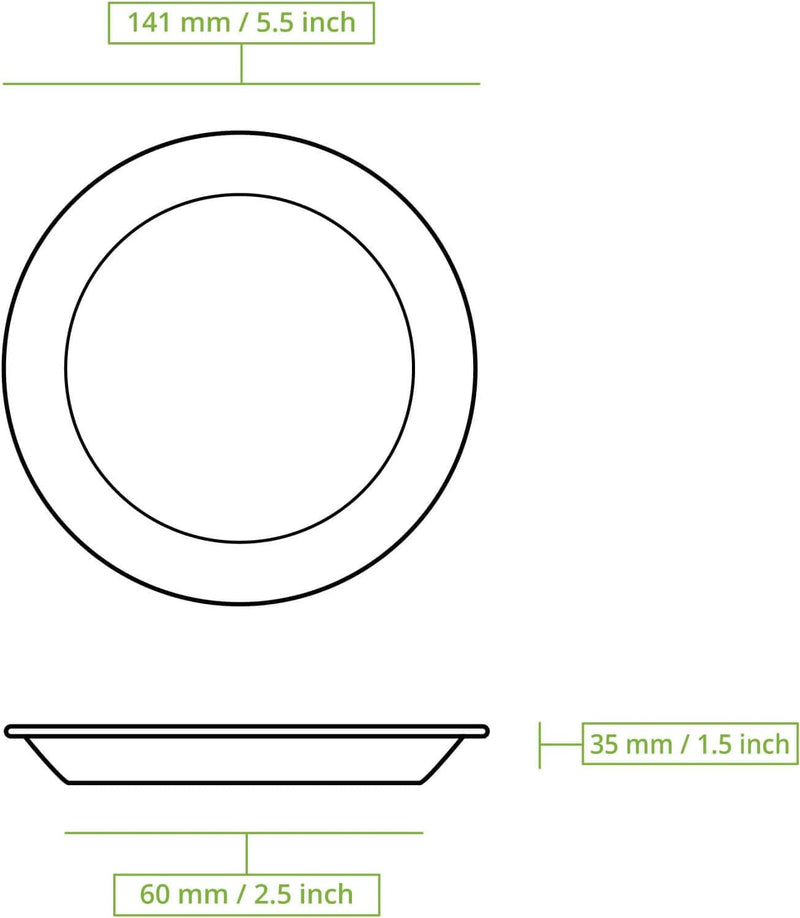 BIOZOYG Palmware - Hochwertige Einweg Snackteller tief I rund 14cm 400 Stück Snackschale Palmblattge