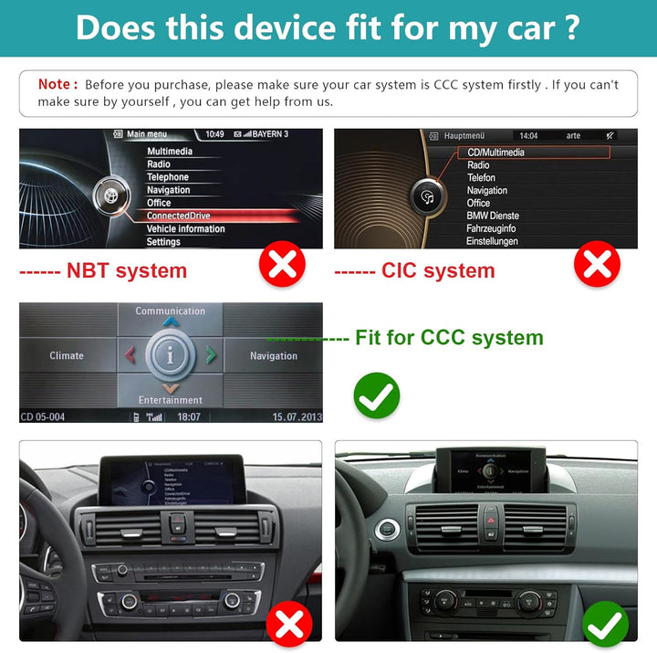 10,25 Zoll Autoradio-Touchscreen für 2004–2008 BMW 1er E81/E82/E87/E88 mit CCC-System, unterstützt A
