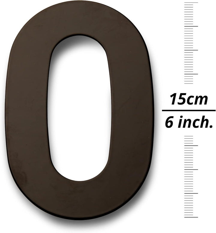 HASWARE 304 Edelstahl Moderne Hausnummer 6 Zoll/15cm Stilvolle Tür Alphabet Plakette für Strasse Hom