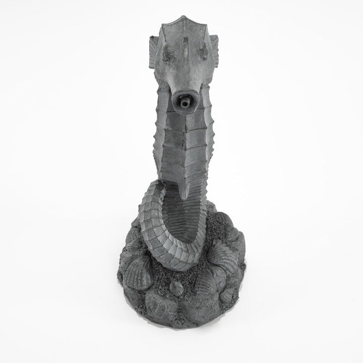 Esotec Solar Wasserspeierset Seepferdchen Ida, Alt-Kupfer-Optik, inklusive Solar-Pumpensystem, Solar