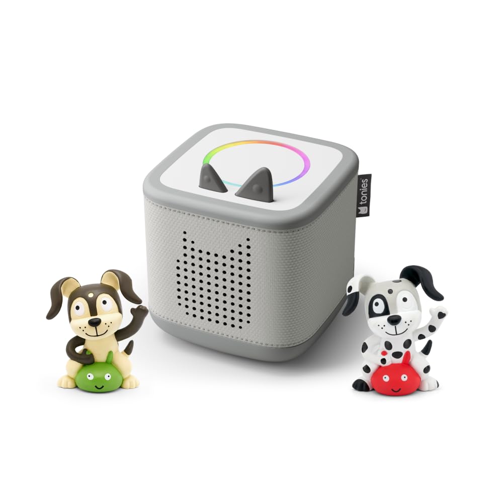 tonies Toniebox 2 Bundle Incl. 2 Lieblings-Kinderlieder, Mondgrau, Audioplayer für Hörbücher, Lieder