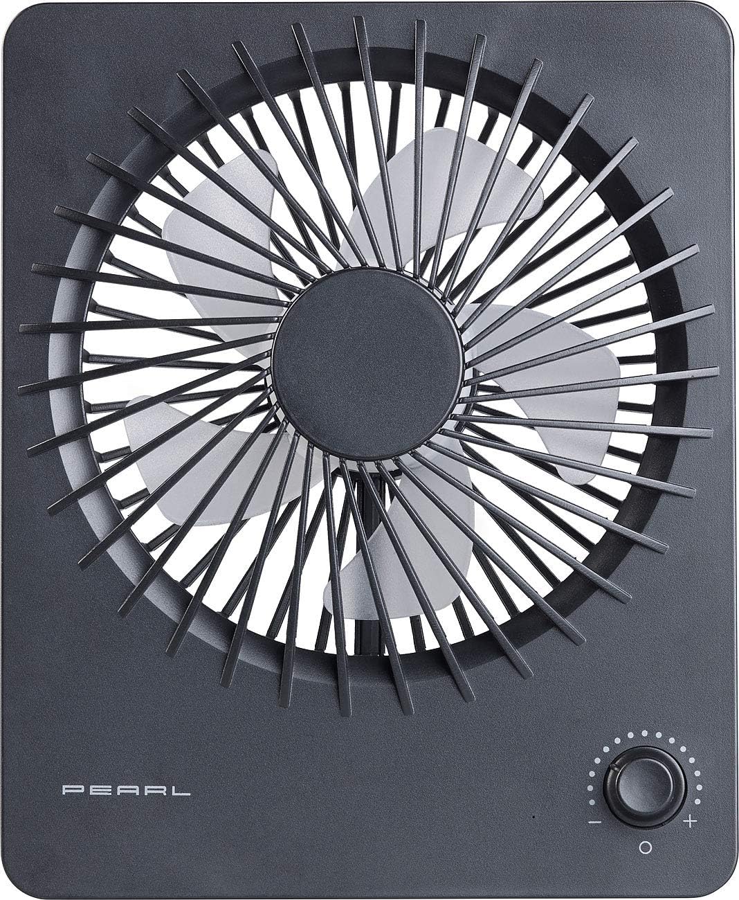 PEARL Reiseventilator: 2er-Set Kompakter Akku-Tisch- & Wandventilator, stufenlos einstellbar (Ventil