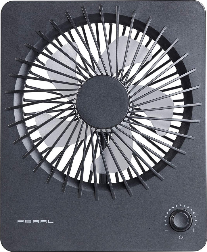PEARL Reiseventilator: 2er-Set Kompakter Akku-Tisch- & Wandventilator, stufenlos einstellbar (Ventil