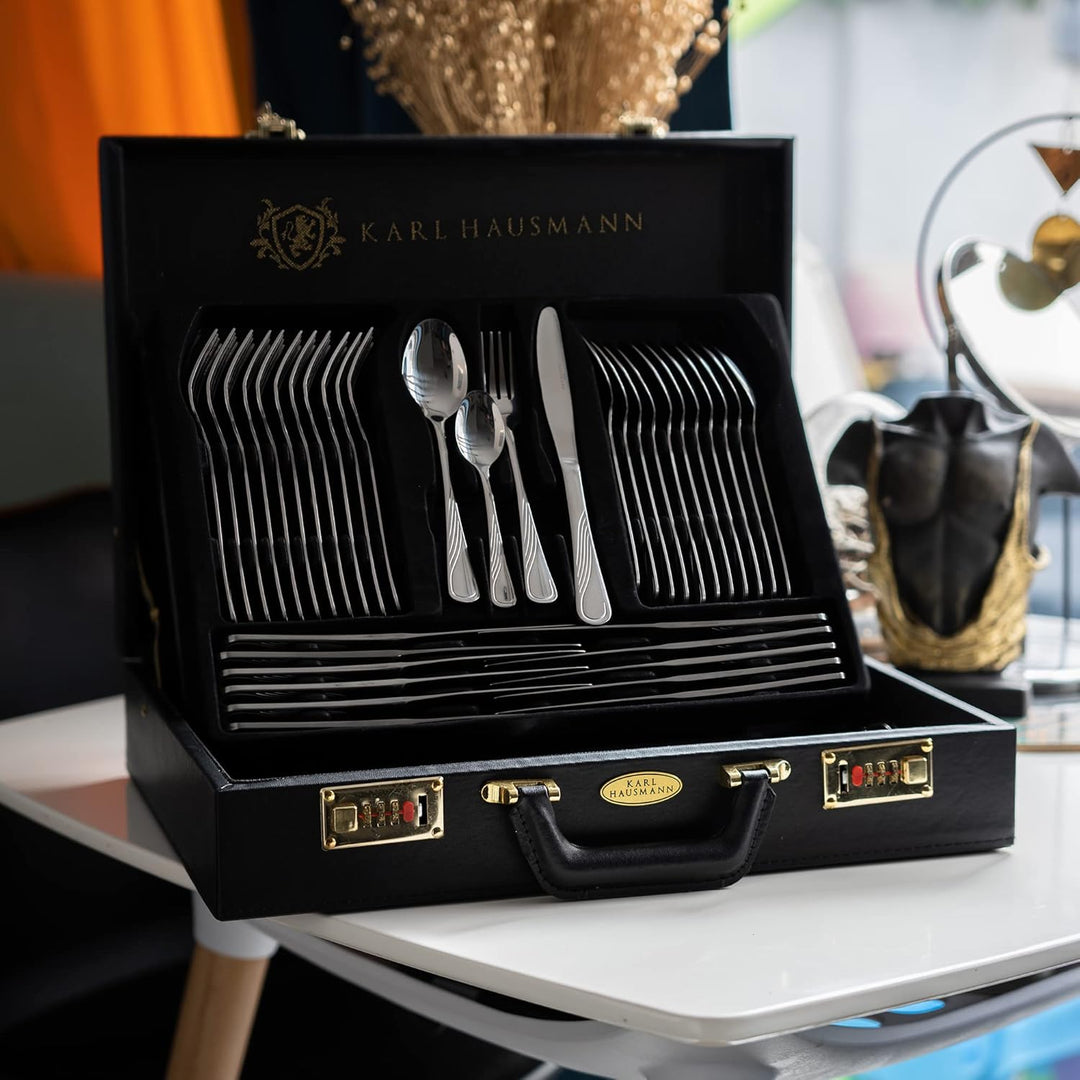 Besteck Set 12 personen - 72-teilig - Essbesteck Spülmaschinenfest Rostfrei - BesteckSet aus Edelsta