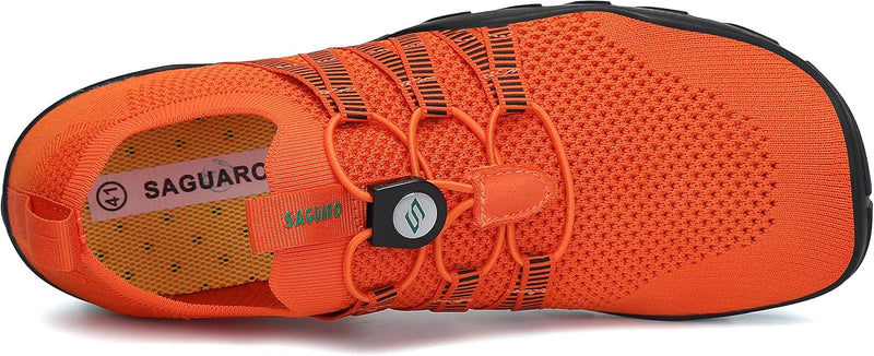 SAGUARO Herren Badeschuhe Damen rutschfeste Sohle Schnell Trocknend Schwimmschuhe 40 EU Dunkelorange