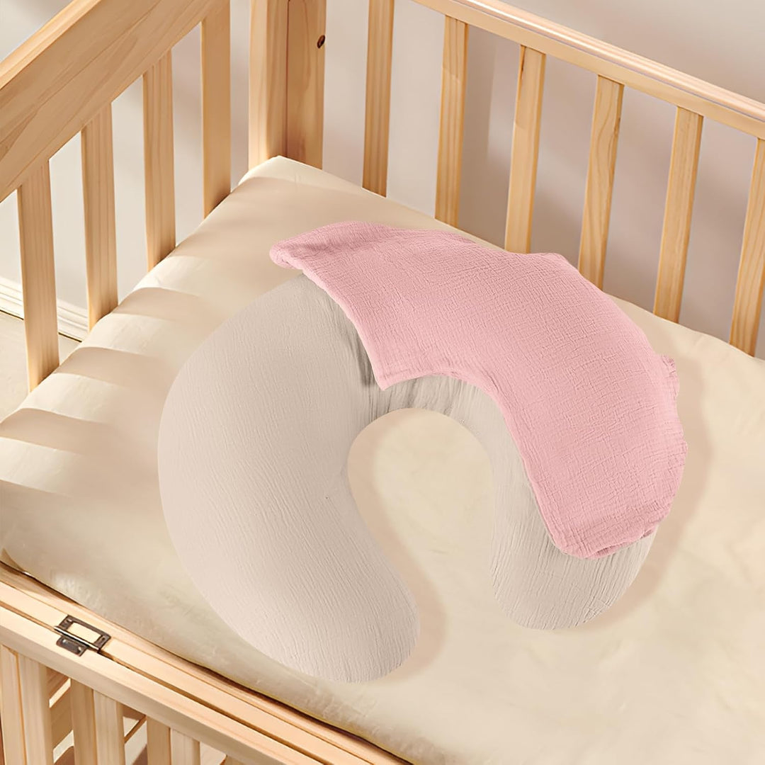 Winmany Stillkissenbezüge aus Musselin, weiche Baumwolle, für Neugeborene, Stillkissen, Baby-Fütterk
