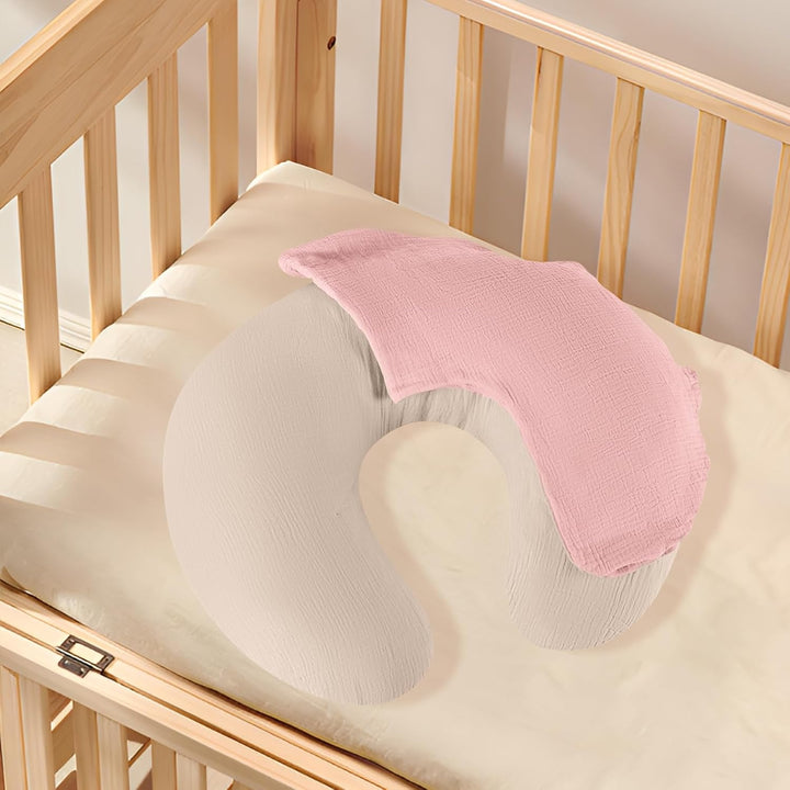 Winmany Stillkissenbezüge aus Musselin, weiche Baumwolle, für Neugeborene, Stillkissen, Baby-Fütterk