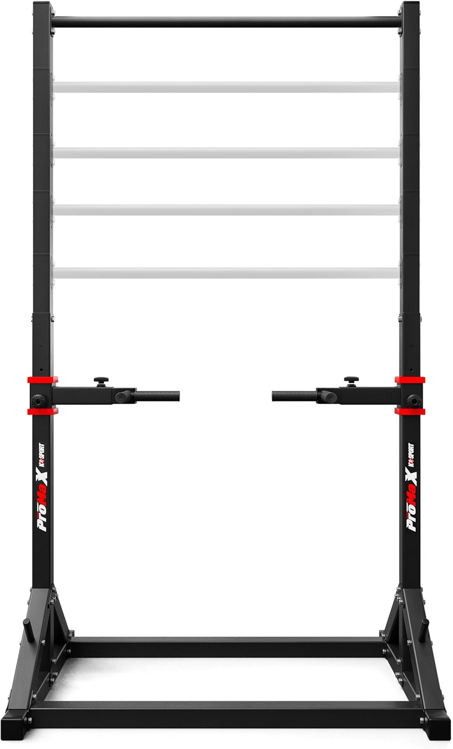 K-Sport: Stationäre Klimmzugstange + Dip Station bis 140kg belastbar, mit Pull-Up Bar & Halterung fü