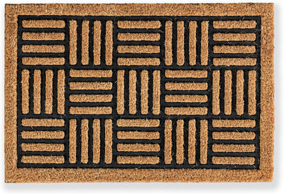 Carpido Fussmatte Kokos Gitter Design – Sauberlauf 40x60 cm 2er Set – Türmatte innen – antibakteriel