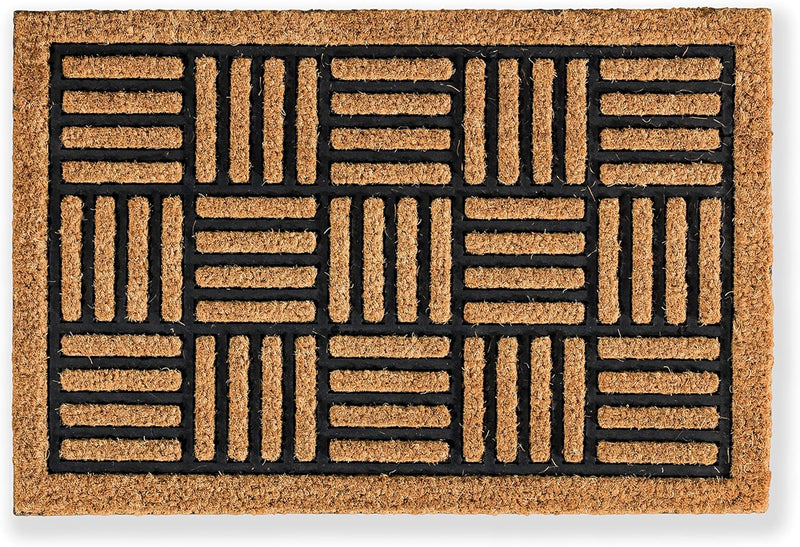Carpido Fussmatte Kokos Gitter Design – Sauberlauf 40x60 cm 2er Set – Türmatte innen – antibakteriel