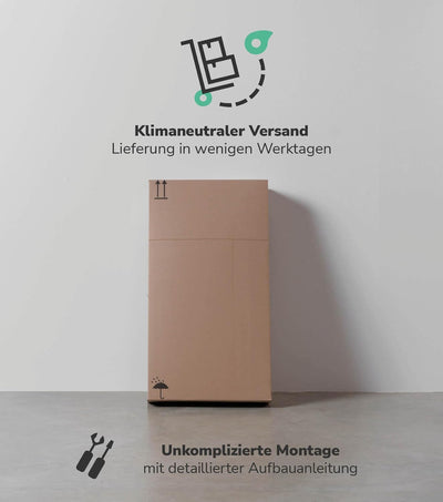 mokebo® Bad-Beistellschrank schmal Anthrazit, Schwarz 'Der Matrose' Badschrank schmal, Badezimmersch